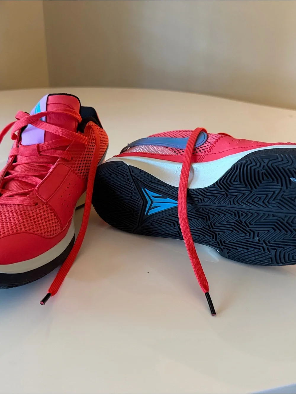 Nike Ja 1 Kaari Men’s Athletic Sneakers in Bright Pink with Blue Accents